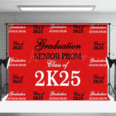 Lofaris Retro Red Step And Repeat Congrats Grad Backdrop